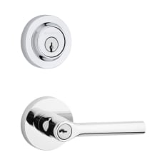 Tube Single Cylinder Keyed Entry Door Lever Set and Deadbolt Combo from the Reserve Collection