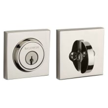 Contemporary Square Single Cylinder Keyed Entry Deadbolt