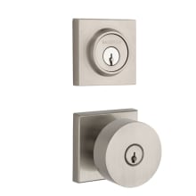 Contemporary Single Cylinder Keyed Entry Door Knob Set and Deadbolt Combo from the Reserve Collection