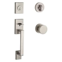 La Jolla Standard C Keyway Single Cylinder Keyed Entry Handleset with Modern Knob and Modern Round Interior Trim from the Reserve Collection
