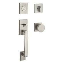 La Jolla Sectional Single Cylinder Keyed Entry Handleset with Interior Contemporary Knob