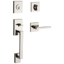La Jolla Sectional Single Cylinder Keyed Entry Handleset with Interior Square Lever