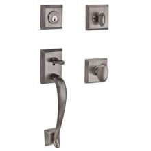 Napa Standard C Keyway Single Cylinder Keyed Entry Handleset with Traditional Square Rose and Ellipse Knob on Interior