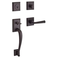 Napa SmartKey Single Cylinder Keyed Entry Handleset with Traditional Square Rose and Federal Lever on Interior