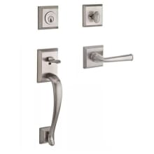 Napa SmartKey Single Cylinder Keyed Entry Handleset with Traditional Square Rose and Federal Lever on Interior
