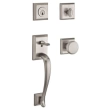 Napa Standard C Keyway Single Cylinder Keyed Entry Handleset with Traditional Square Rose and Round Knob on Interior