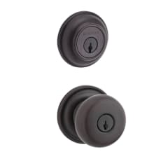 Round Single Cylinder Keyed Entry Door Knob Set and Deadbolt Combo from the Reserve Collection