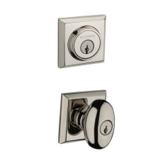 Ellipse Single Cylinder Keyed Entry Door Knob Set and Deadbolt Combo from the Reserve Collection