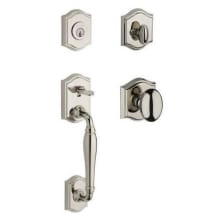 Westcliff Standard C Keyway Single Cylinder Keyed Entry Handleset with Traditional Arch Rose and Ellipse Knob on Interior