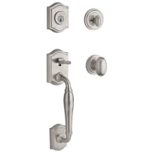 Westcliff Standard C Keyway Single Cylinder Keyed Entry Handleset with Traditional Round Rose and Ellipse Knob on Interior