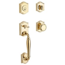 Westcliff SmartKey Single Cylinder Keyed Entry Handleset with Traditional Arch Rose and Traditional Knob on Interior