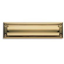 Package Sized Spring Tension Brass Letter Box Plate with Hinged Interior Cover