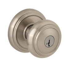 Alcott Style Keyed Entry Knobset with Round Rosette from the Prestige Collection