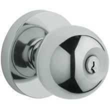 5215 Single Cylinder Keyed Entry Door Knob Set with 5046 Rose from the Estate Collection