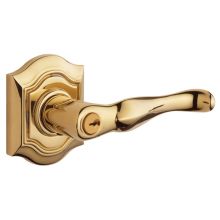 5237 Right Handed Single Cylinder Keyed Entry Door Lever Set with R027 Rose from the Estate Collection