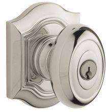 5237 Single Cylinder Keyed Entry Door Knob Set with R027 Rose from the Estate Collection