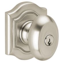 5237 Single Cylinder Keyed Entry Door Knob Set with R027 Rose from the Estate Collection