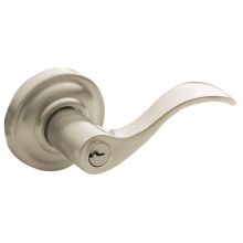 5255 Right Handed Single Cylinder Keyed Entry Door Lever Set with 5048 Rose and Emergency Egress from the Estate Collection