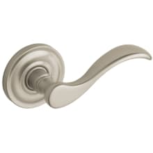 5455V Passage Door Lever Set with 5048 Rose from the Estate Collection