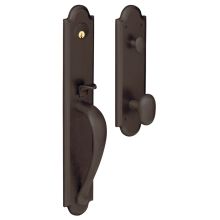 Boulder Full Escutcheon Single Cylinder Handleset with Oval Knob and Emergency Egress