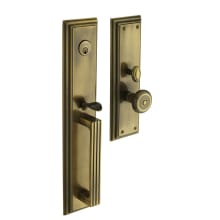 Tremont Full Plate Single Cylinder Keyed Entry Mortise Handleset Trim with 5020 Interior Knob from the Estate Collection