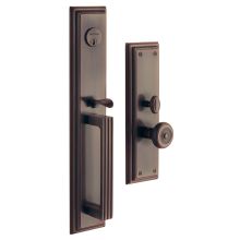 Tremont Full Plate Single Cylinder Keyed Entry Mortise Handleset Trim with 5020 Interior Knob from the Estate Collection