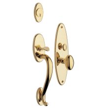 Lexington Sectional Single Cylinder Keyed Entry Mortise Handleset Trim with 5025 Interior Knob from the Estate Collection