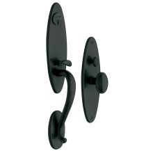 Springfield One Piece Single Cylinder Keyed Entry Mortise Handleset Trim with 5025 Interior Knob from the Estate Collection