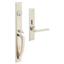 Lakeshore Left Handed Full Plate Single Cylinder Keyed Entry Mortise Handleset Trim with 5162 Interior Lever from the Estate Collection