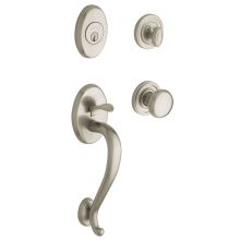 Logan Sectional Single Cylinder Keyed Entry Handleset with 5015 Interior Knob from the Estate Collection