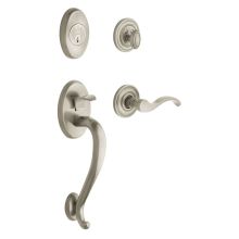 Logan Right Handed Sectional Single Cylinder Keyed Entry Handleset with 5455V Interior Lever from the Estate Collection