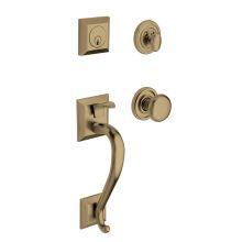 Madison Sectional Single Cylinder Keyed Entry Handleset with 5015 Interior Knob from the Estate Collection