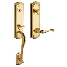 Left Handed Bethpage Escutcheon Single Cylinder Handleset with Bethpage Interior Lever and Emergency Egress