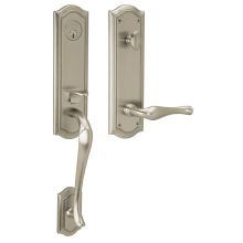Right Handed Bethpage Escutcheon Single Cylinder Handleset with Bethpage Interior Lever and Emergency Egress