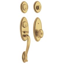 Landon Double Cylinder Two Point Handleset with Egg Style Interior Knob