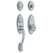 Landon Double Cylinder Two Point Handleset with Egg Style Interior Knob
