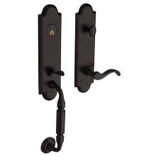 Left Handed Manchester Dummy Handleset with Wave Interior Lever