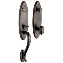 Blakely One Piece Single Cylinder Keyed Entry Handleset with 5025 Interior Knob from the Estate Collection