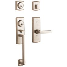 Soho Left Handed Sectional Single Cylinder Keyed Entry Handleset with 5485V Interior Lever from the Estate Collection