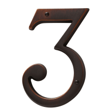 Solid Brass Residential House Number 3