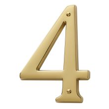 Solid Brass Residential House Number 4