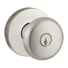 Round Single Cylinder Keyed Entry Knob Set with Contemporary Round Rose from the Reserve Collection