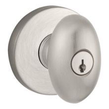 Ellipse Single Cylinder Keyed Entry Door Knob Set with Contemporary Round Rose from the Reserve Collection