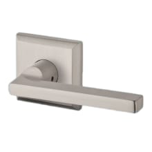 Square Passage Door Lever Set with Traditional Square Rose from the Reserve Collection