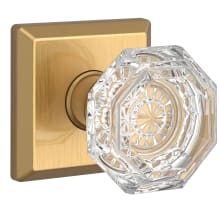 Crystal Passage Door Knob with Square Rose