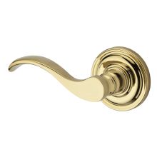 Curve Left Handed Non-Turning One-Sided Surface Mount Dummy Door Lever with Round Rosette from the Reserve Collection
