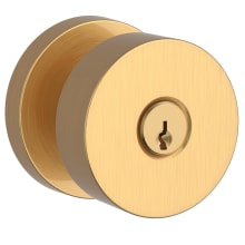 Modern Single Cylinder Keyed Entry Door Knob Set with Modern Round Rose from the Reserve Collection