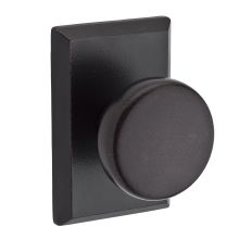 Rustic Non-Turning Two-Sided Through-Door Dummy Door Knob Set with Square Rosette from the Reserve Collection