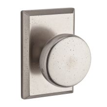 Rustic Non-Turning Two-Sided Through-Door Dummy Door Knob Set with Square Rosette from the Reserve Collection