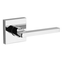 Square Non-Turning Two-Sided Through-Door Dummy Door Lever Set with Square Rosette from the Reserve Collection